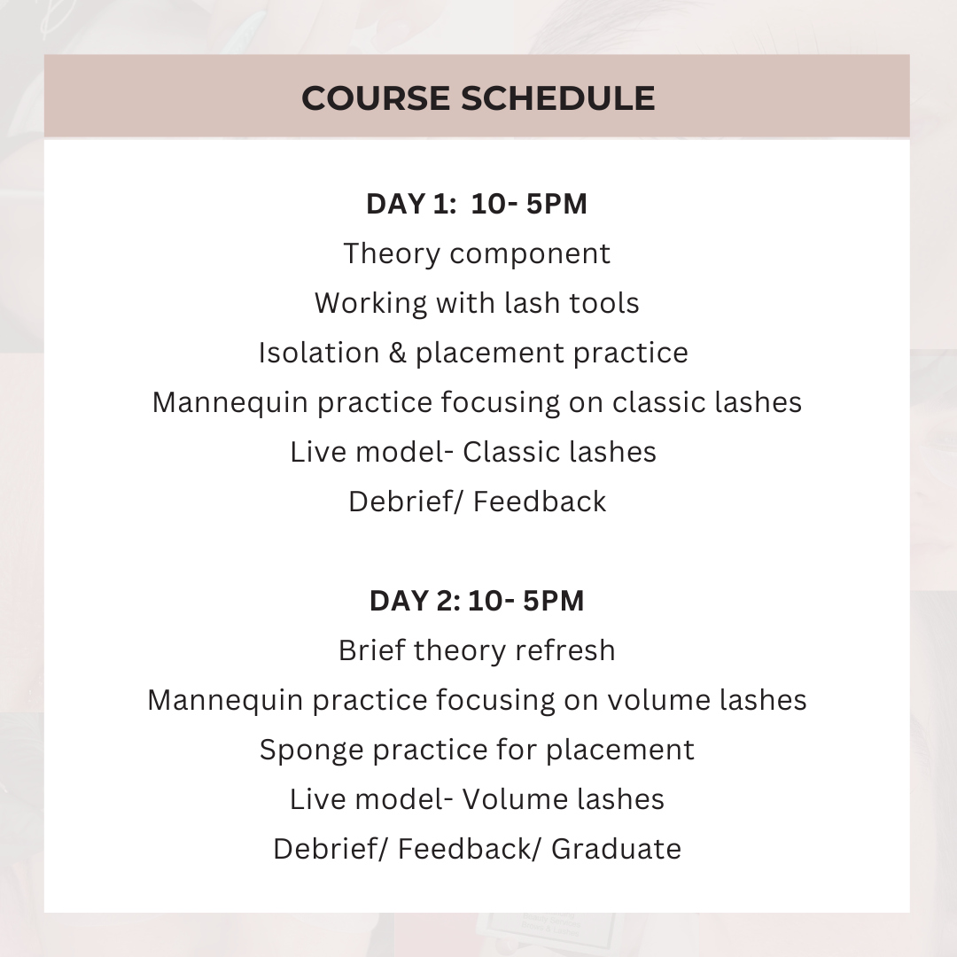 2 DAY CLASSIC & VOLUME EYELASH EXTENSION WORKSHOP