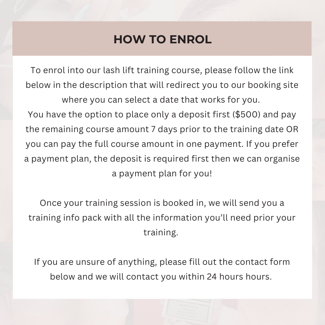 Lash Lift & Tint Course- IN PERSON