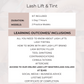 Lash Lift & Tint Course- IN PERSON
