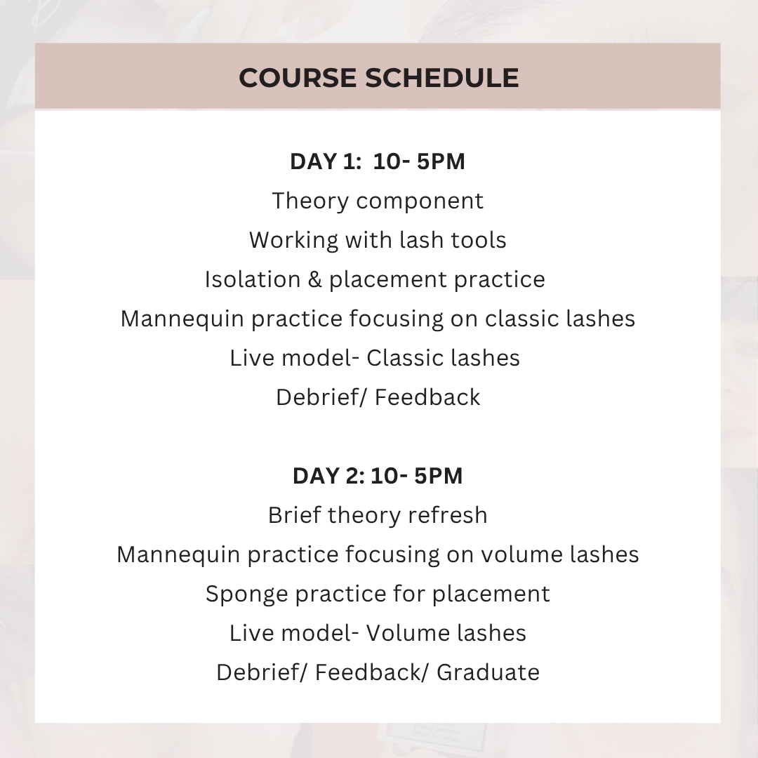 2 DAY CLASSIC & VOLUME EYELASH EXTENSION WORKSHOP