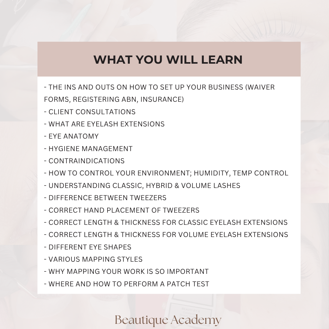 2 DAY CLASSIC & VOLUME EYELASH EXTENSION WORKSHOP