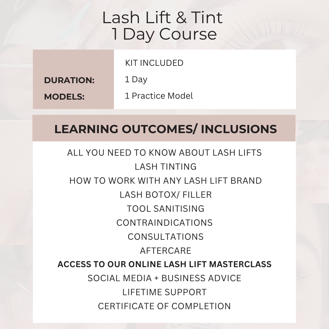 Lash Lift & Tint In Person Training
