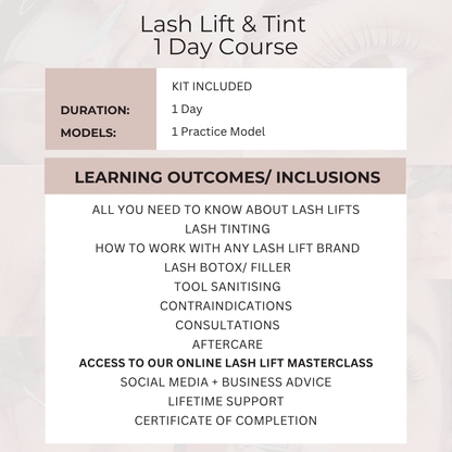 Lash Lift & Tint In Person Training